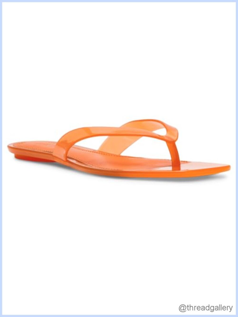 Slip-On Square Toe Thong Flat Sandals for Casual Wear